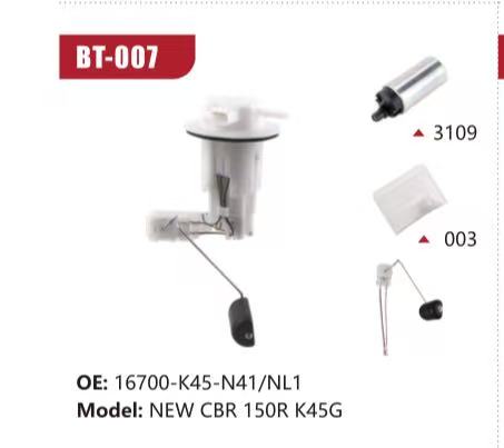 Electric Fuel Pump Assembly for Honda NEW CBR 150R K45G (Model: BT-007, OE: 16700-K45-N41/NL1)