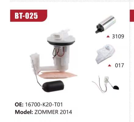 Electric Fuel Pump Assembly for Honda ZOMMER 2014 (Model: BT-025, OE: 16700-K20-T01)