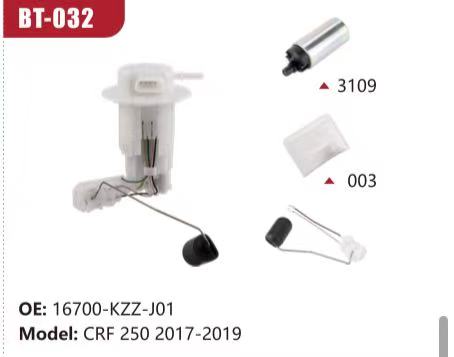 Electric Fuel Pump Assembly for Honda CRF 250 (2017-2019) (Model: BT-032, OE: 16700-KZZ-J01)
