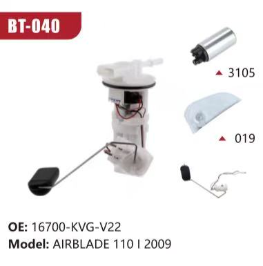 Electric Fuel Pump Assembly for Honda AIRBLADE 110 | 2009 (Model: BT-040, OE: 16700-KVG-V22)