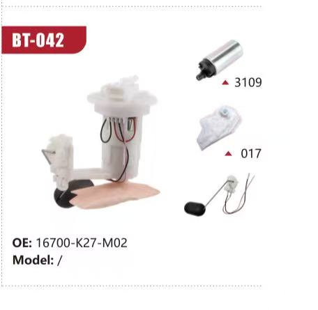 Electric Fuel Pump Assembly (Model: BT-042, OE: 16700-K27-M02)
