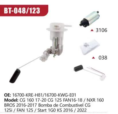 Electric Fuel Pump Assembly for Honda CG 160 / CG 125 / NXR 160 / BROS / FAN 125 / Start 1G0 KS 