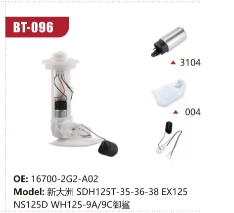 Electric Fuel Pump Assembly for 新大洲 SDH125T-35-36-38 EX125 NS125D WH125-9A/9C御鲨 